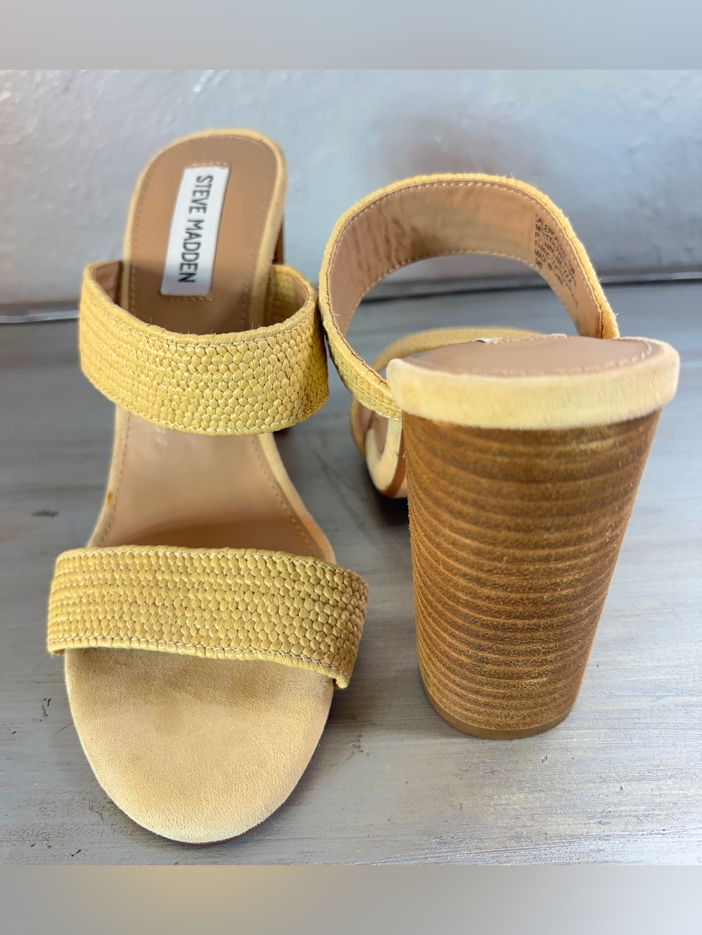 Steve Madden Callen Sandal in Natural Beige Raffia Size 8 1/2 - Picture 5 of 13